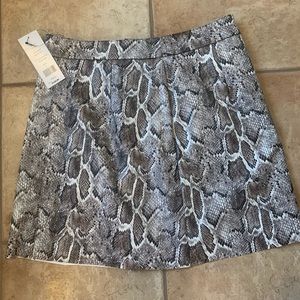 Snakeskin mini skirt